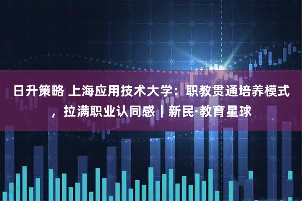 日升策略 上海应用技术大学：职教贯通培养模式，拉满职业认同感｜新民·教育星球